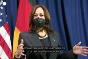 Ucraina, Kamala Harris: 'Esiste una reale possibilita' di guerra in Europa'