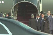 Il presidente russo Vladimir Putin al suo arrivo in Cina