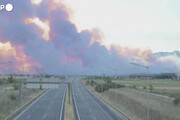 Incendi in Grecia, il fumo dei roghi oscura il cielo