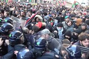 Milano, alta tensione tra forze dell'ordine e manifestanti pro Palestina