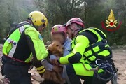 Maltempo, il recupero di uno dei dispersi a Monte Arcosu