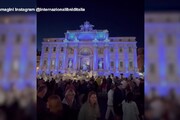 Tennis, giochi di luci sulla Fontana di Trevi per gli Internazionali di Roma