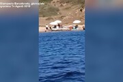 Sardegna, sbarcano su isola protetta con tavoli e ombrelloni