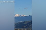 Prima neve in Abruzzo, imbiancate le cime del Gran Sasso