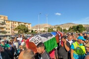 Funerale Schillaci: la bara portata al quartiere Cep