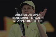 Australian Open, bene Sinner e Paolini. Stop per Berrettini