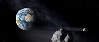 Rappresentazione artistica di due asteroidi vicini alla Terra (fonte: ESA - P.Carril)