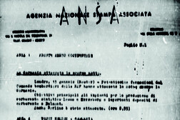 Il primo lancio di Agenzia dell'ANSA, risalente al 15 gennaio 1945