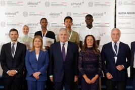 I protagonisti del convegno per lanciare la 'Misura Africa' col ministro Tajani