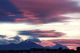 il Gran Sasso al tramonto