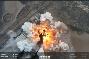 Il lancio della nave Starship (fonte: SpaceX)