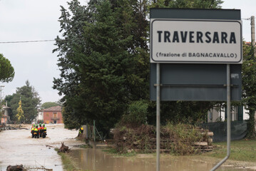 House walls collapsed by water in Traversara (2)