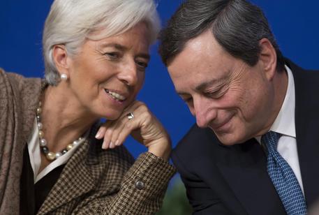 Christine Lagarde e Mario Draghi © EPA