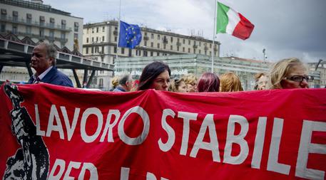 Una recente manifestazione di disoccupati © ANSA