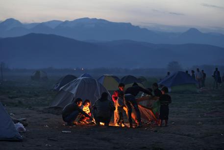 Migranti ad Idomeni in una foto di archivio © EPA