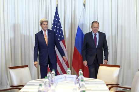 John Kerry e Serghiei Lavrov a Ginevra lo scorso 26 agosto © EPA