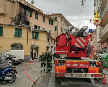 Incendio in appartamento a Nervi © ANSA