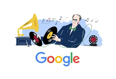 Il doodle di Google dedicato a Emile Berliner © Ansa