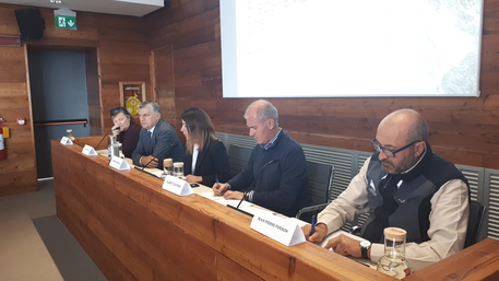 Courmayeur (Aosta), conferenza stampa presentazionebilancio sostenibile Skyway 2018 © ANSA