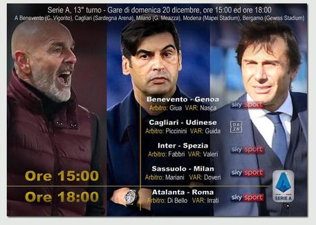 Serie A, Inter, Milan e Atalanta-Roma in campo © ANSA