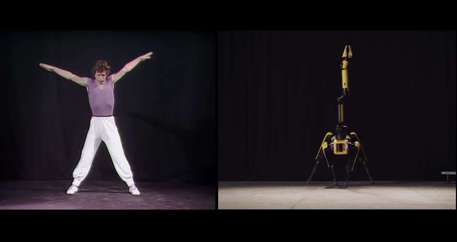 Un momento del video in cui i robot imitano i Rolling Stones (fonte: Boston Dynamics) © Ansa