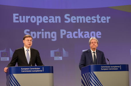 Valdis Dombrovskis e Paolo Gentiloni © ANSA