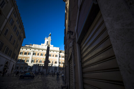 Una veduta esterna di Palazzo Montecitorio