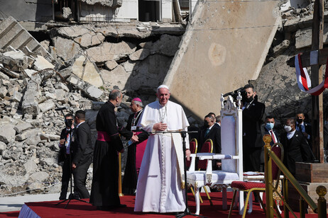 Papa Francesco durante la sua visita a Mosul nel 2021