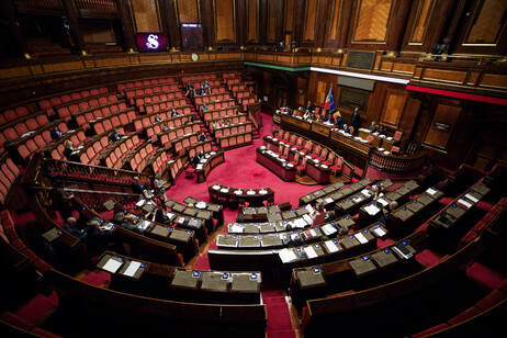 L'aula del Senato durante la discussione generale del disegno di legge  sulla maternità surrogata