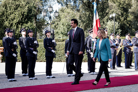 Emir of Qatar Sheik Tamim bin Hamad Al Thani in Italy