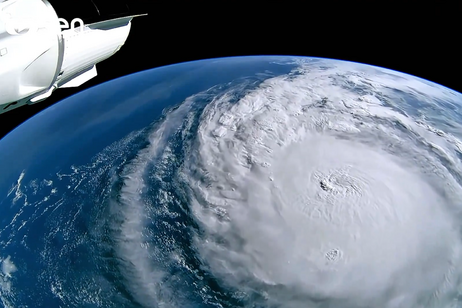 L'uragano Milton visto dalla Stazione Spaziale Internazionale (fonte: Matthew Dominick/NASA via X)