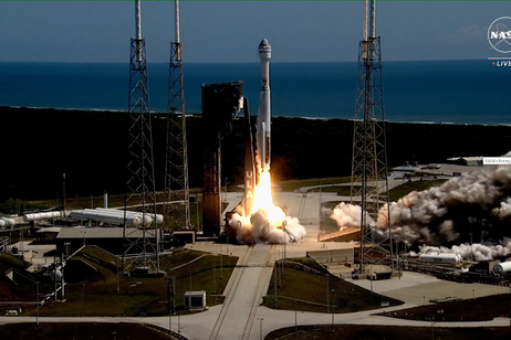 Il lancio della navetta Starliner da Cape Canaveral (fonte: NASA TV)