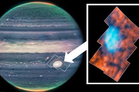 Viste per la prima volta onde di gravità nell’atmosfera di Giove  (fonte: ESA/Webb, NASA &amp; CSA, Jupiter ERS Team, J. Schmidt, H. Melin, M. Zamani)