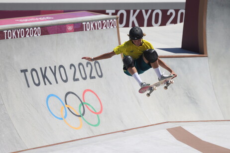 Lo skater australiano Keegan Palmer a Tokyo 2020