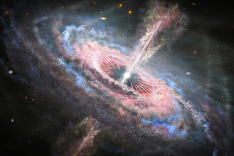 Rappresentazione artistica di un quasar (fonte: Nasa)