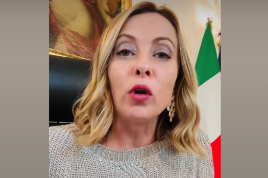 Meloni, un frame del video