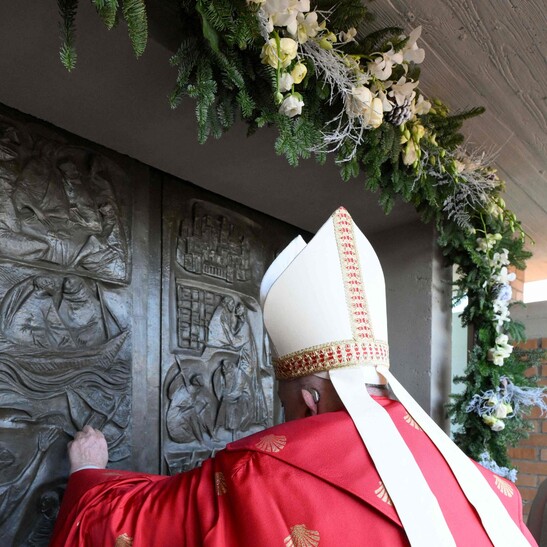 Pope opens Holy Door at Rome prison, making history