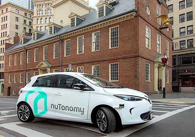 Una delle vetture a guida autonoma della flotta di NuTonomy per le strade del centro di Boston © NuTonomy