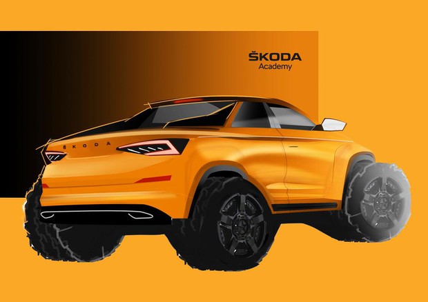 L'auto 2019 dei tirocinanti Skoda un Kodiaq pickup © Skoda Press