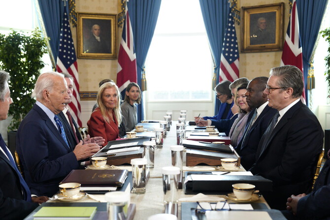 British Prime Minister Keir Starmer at the White House in Washington