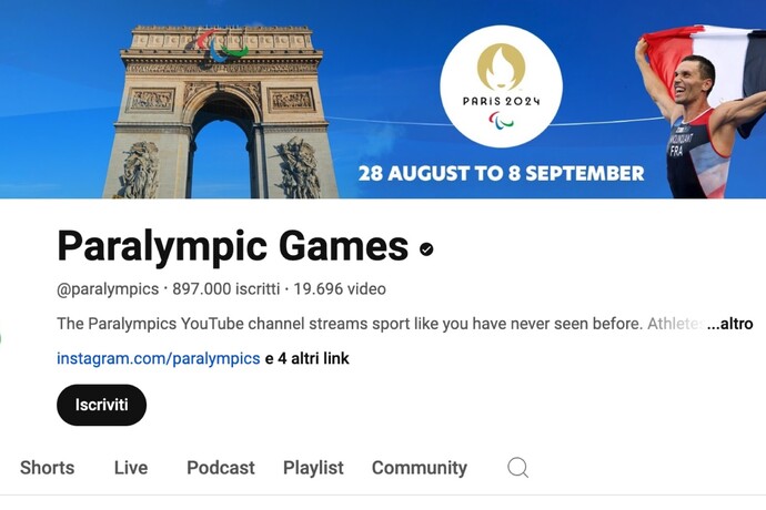 Paralimpiadi: Parigi 2024, Su YouTube La Diretta Delle Gare - Altri ...