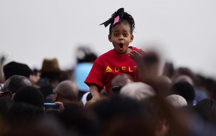 8 Marzo. La marcia di Selma nel cinquantesimo anniversario del 'Bloody Sunday' (foto: AP)