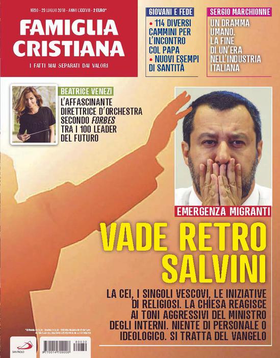 Scontro Famiglia Cristiana Salvini Vade retro in copertina