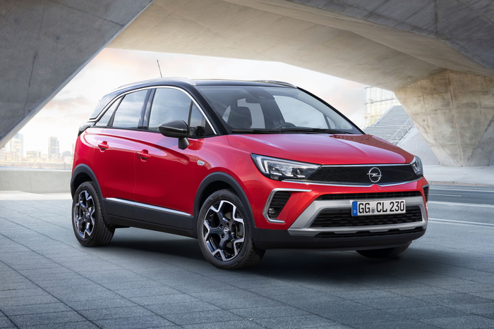 opel, nel 2021 arriva nuovo crossland con frontale vizor