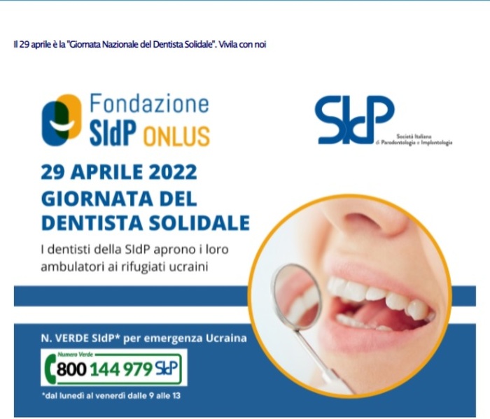 Progetto SOS-CRI: Studi odontoiatrici Solidali con la Croce Rossa Italiana  - Fondazione SIdP