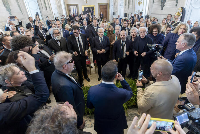 President Sergio Mattarella Joins Italian Musicians in Singing Volare at Afi Anniversary Ceremony