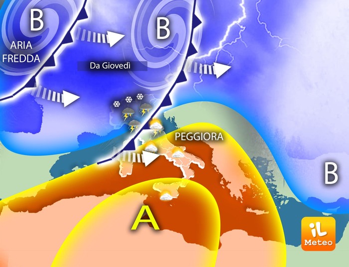 Meteo: In Arrivo Due Nuove Perturbazioni Con Pioggia E Neve - Cronaca ...