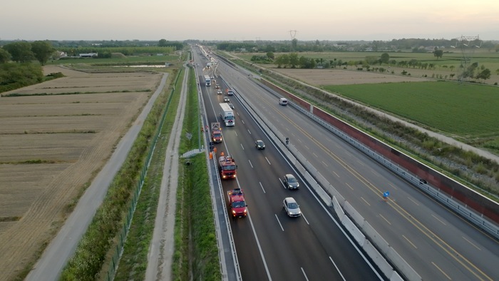 Highway AA first 5 kilometers of third lane opened ANSA.it