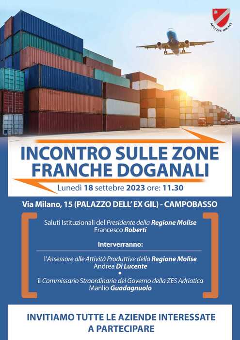 Zone Franche Doganali, Il 18 Settembre Focus A Campobasso - Notizie ...