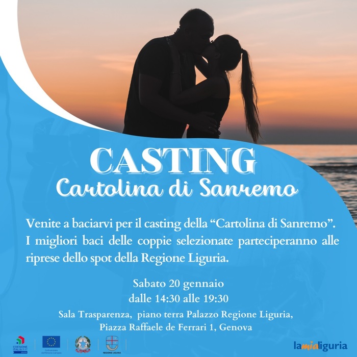 Casting in Regione per essere protagonisti in Cartolina Sanremo – Notizie